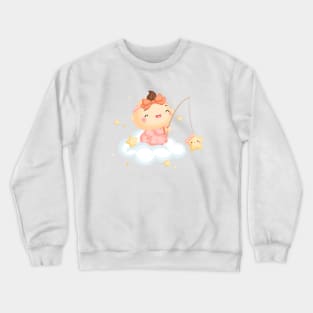 Baby girl on the cloud Crewneck Sweatshirt